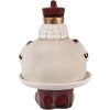 Clayre & Eef Bol Décoratif avec Couvercle Beige Rouge Ø 17x25 cm
