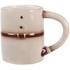 Clayre & Eef Tasse et Soucoupe Beige/Blanc 250ml Dolomite