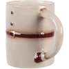 Clayre & Eef Tasse et Soucoupe Beige/Blanc 250ml Dolomite