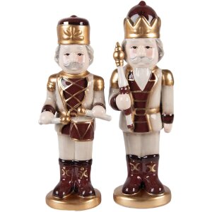 Clayre & Eef Casse-Noisette Décoration 8x8x25 cm Dolomite Noël