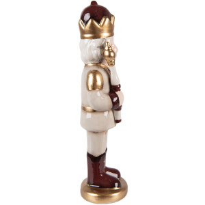 Clayre & Eef Casse-Noisette Décoration 9x7x26 cm Beige/Rouge
