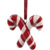 Clayre & Eef Décoration Suspendue Bâton de Sucre Rouge/Blanc 6x2x8 cm