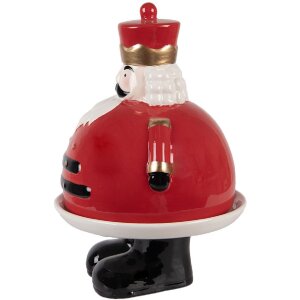 Clayre & Eef Bol Décoratif avec Couvercle 17x25 cm rouge