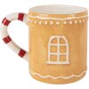 Clayre & Eef Mug avec Couvercle 350ml Marron-Blanc