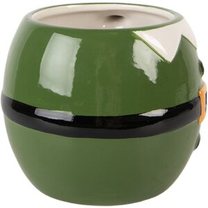 Clayre & Eef Mug Céramique 450ml Vert/Noir