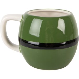 Clayre & Eef Mug Céramique 450ml Vert/Noir