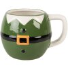 Clayre & Eef Mug Céramique 450ml Vert/Noir