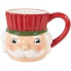 Clayre & Eef Tasse Céramique Dolomite 350ml Rouge & Blanc