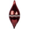 Clayre & Eef 6GL5092 Boule de Noël Rouge-Argent 8x18 cm