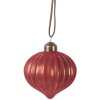 Boule de Noël Clayre & Eef Rouge 8x9 cm