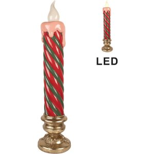 Clayre & Eef Bougeoir LED Décoratif Ø 23x99 cm