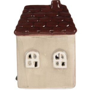 Clayre & Eef Déco Maison LED 7x6x10 cm Beige-Rouge