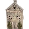Clayre & Eef 6CE2274 Décoration Maison LED Gris/Vert 6x6x11 cm