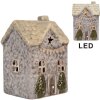 Clayre & Eef 6CE2275 Décoration Maison LED 6x6x10 cm Gris Beige