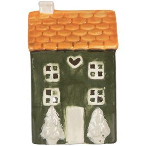 Clayre & Eef Bougeoir Maison Dolomite 9x8x15 cm