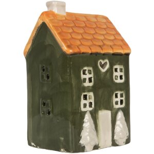 Clayre & Eef Bougeoir Maison Dolomite 9x8x15 cm