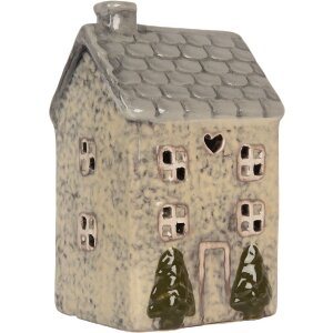 Clayre & Eef Bougeoir Maison 9x8x15 cm Dolomite