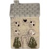 Clayre & Eef Bougeoir Maison 9x8x15 cm Dolomite