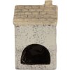 Clayre & Eef Bougeoir Maison 9x8x15 cm Gris/Beige