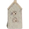 Clayre & Eef Bougeoir Maison 9x8x15 cm Gris/Beige