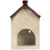 Clayre & Eef Bougeoir Maison Noël 10x8x15 cm Beige/Rouge