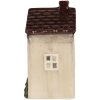 Clayre & Eef Bougeoir Maison Noël 10x8x15 cm Beige/Rouge