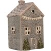 Clayre & Eef Bougeoir Maison Bleu Rose 10x8x15cm