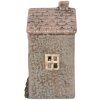 Clayre & Eef Bougeoir Maison Bleu Rose 10x8x15cm