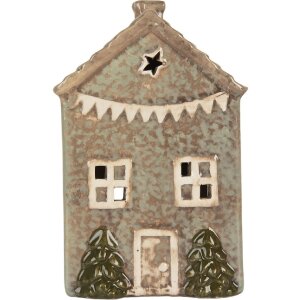 Clayre & Eef Bougeoir Maison Dolomite 10x8x15 cm