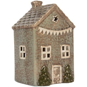 Clayre & Eef Bougeoir Maison Dolomite 10x8x15 cm