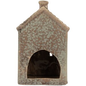 Clayre & Eef Bougeoir Maison Dolomite 10x8x15 cm