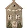 Clayre & Eef Bougeoir Maison Dolomite 10x8x15 cm