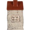 Clayre & Eef Bougeoir Maison 8x7x13 cm Gris Rouge