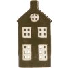 Clayre & Eef Bougeoir Maison Vert/Brun 8x6x16 cm