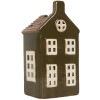 Clayre & Eef Bougeoir Maison Vert/Brun 8x6x16 cm