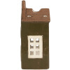 Clayre & Eef Bougeoir Maison Vert/Brun 8x6x16 cm
