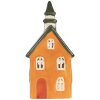 Clayre & Eef Bougeoir Maison Orange Vert 10x7x21 cm