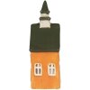 Clayre & Eef Bougeoir Maison Orange Vert 10x7x21 cm