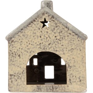 Clayre & Eef Bougeoir Maison 13x8x15 cm Dolomite