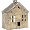 Clayre & Eef Bougeoir Maison 13x8x15 cm Dolomite