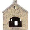 Clayre & Eef Bougeoir Maison 13x8x15 cm Dolomite