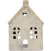 Clayre & Eef Bougeoir Maison Dolomite Gris/Beige 11x7x16 cm
