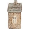 Clayre & Eef Bougeoir Maison 9x6x13 cm Beige Vert