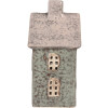 Clayre & Eef Bougeoir Maison Vert Rose 8x7x14 cm