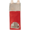 Clayre & Eef Bougeoir Maison Rouge & Gris 7x7x18cm
