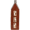 Clayre & Eef Bougeoir Maison Dolomite 10x7x26 cm Marron Gris