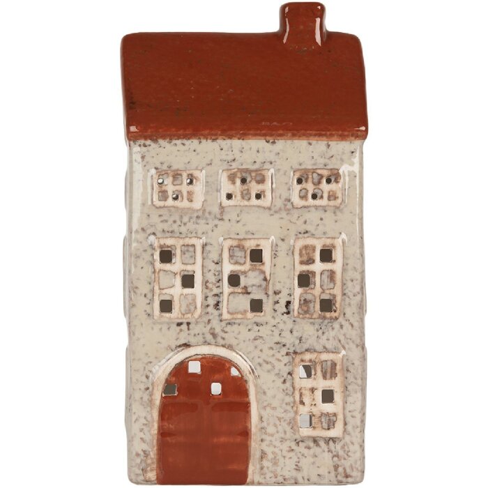 Clayre & Eef Bougeoir Maison 12x8x24 cm Beige/Marron