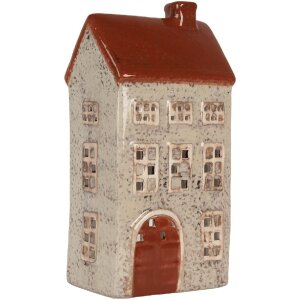 Clayre & Eef Bougeoir Maison 12x8x24 cm Beige/Marron