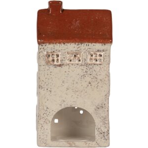 Clayre & Eef Bougeoir Maison 12x8x24 cm Beige/Marron