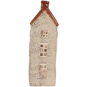 Clayre & Eef Bougeoir Maison 12x8x24 cm Beige/Marron